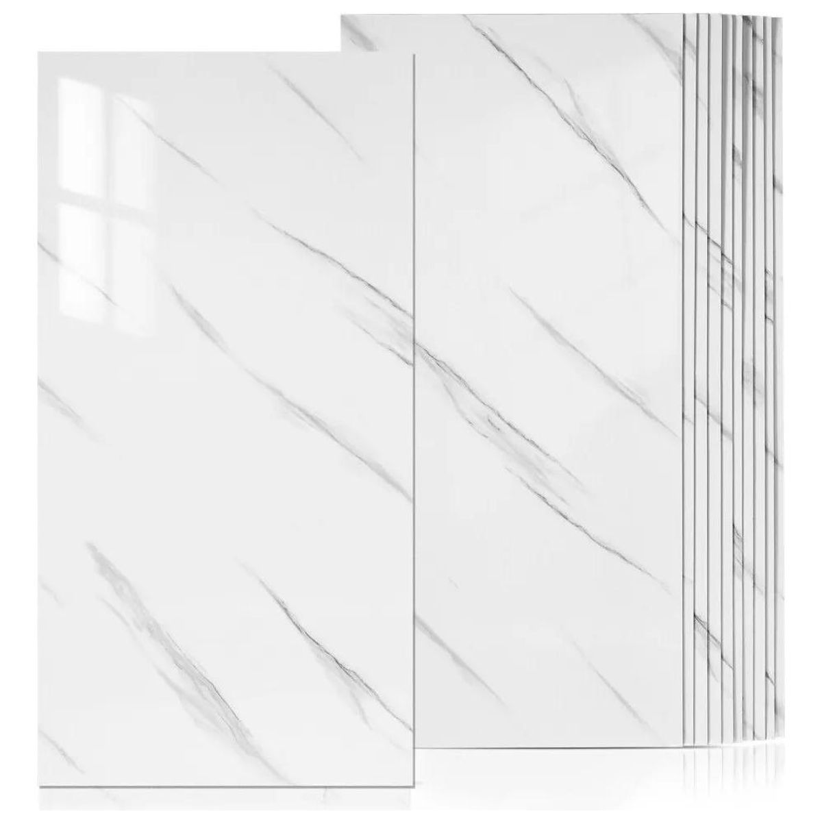 GENERICO - Pack de 10 Pegatinas Adhesivas para Baldosas de Mármol 60x30 cm