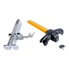 GENERICO - Traba Volante Antirrobo de Acero Sólido con Traba de Pedal