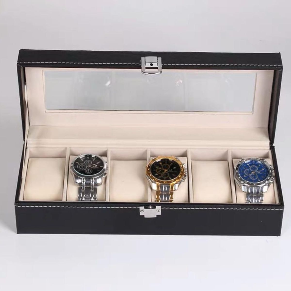 GENERICO - Caja Organizadora Elegante para 6 Relojes.