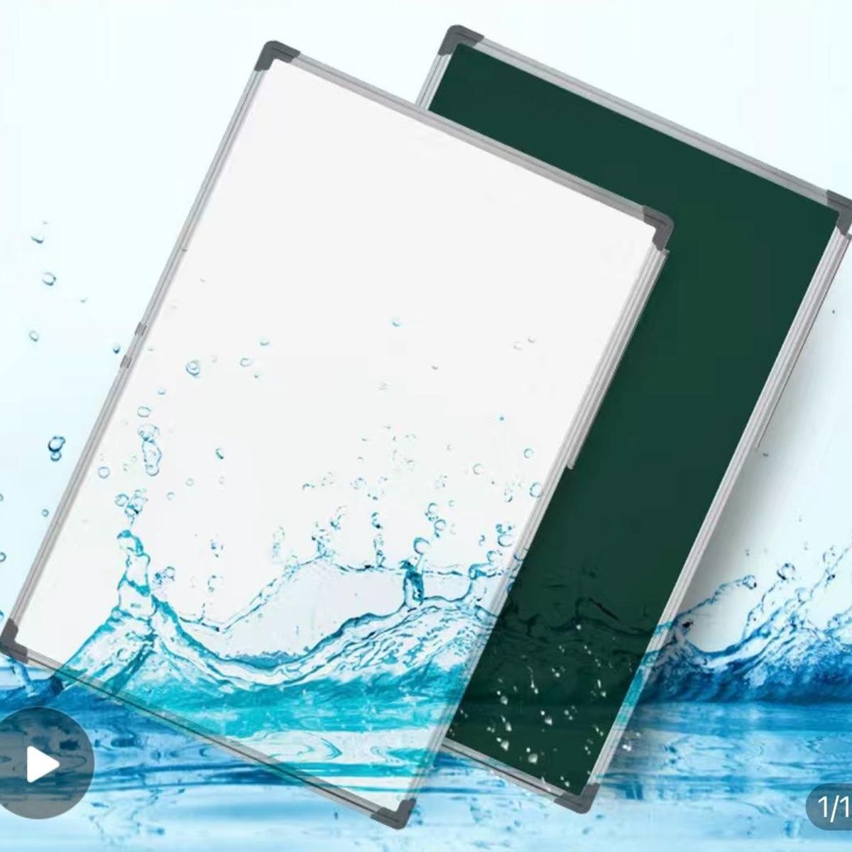 GENERICO - Pizarra Doble Cara Magnética 30x40 cm con Aluminio