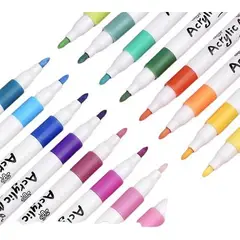 GENERICO - Set de 24 Marcadores Acrílicos de Pintura Permanente