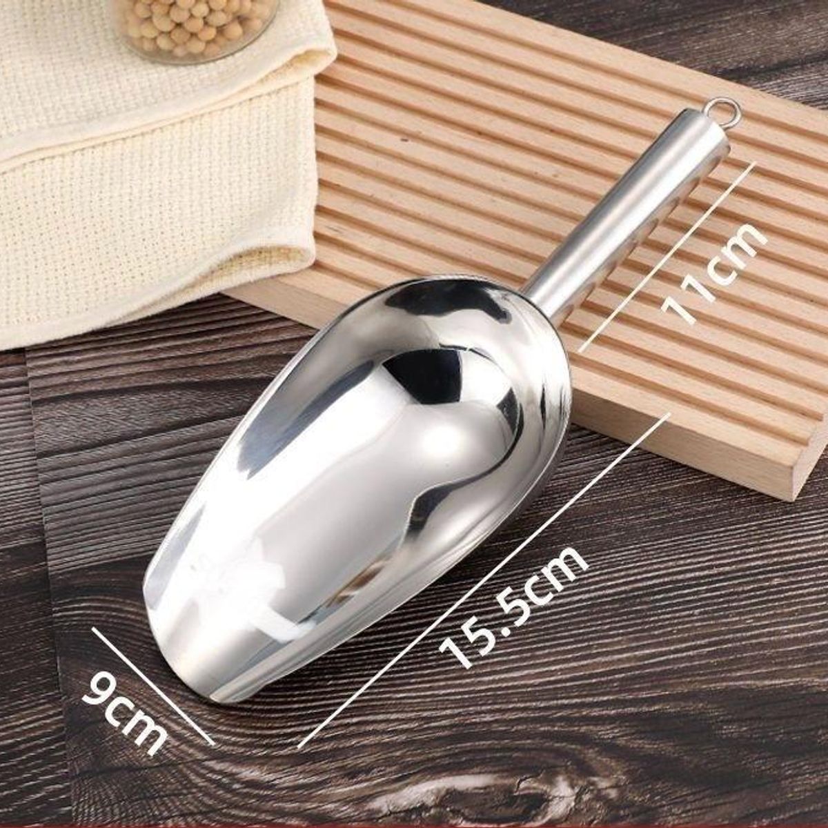 GENERICO - Pala de Acero Inoxidable para Hielo y Frutos Secos