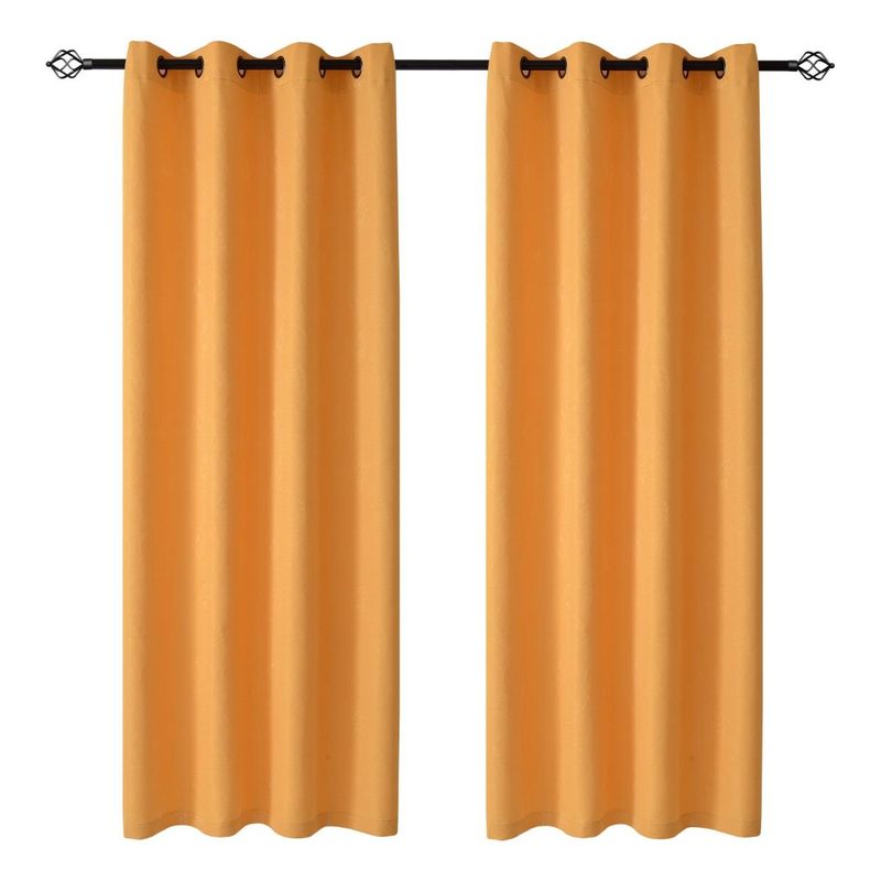 GENERICO - Set de Cortinas para Hogar 2 Paños 140x220 cm Diseño Tulipán