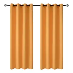 GENERICO - Set de Cortinas para Hogar 2 Paños 140x220 cm Diseño Tulipán
