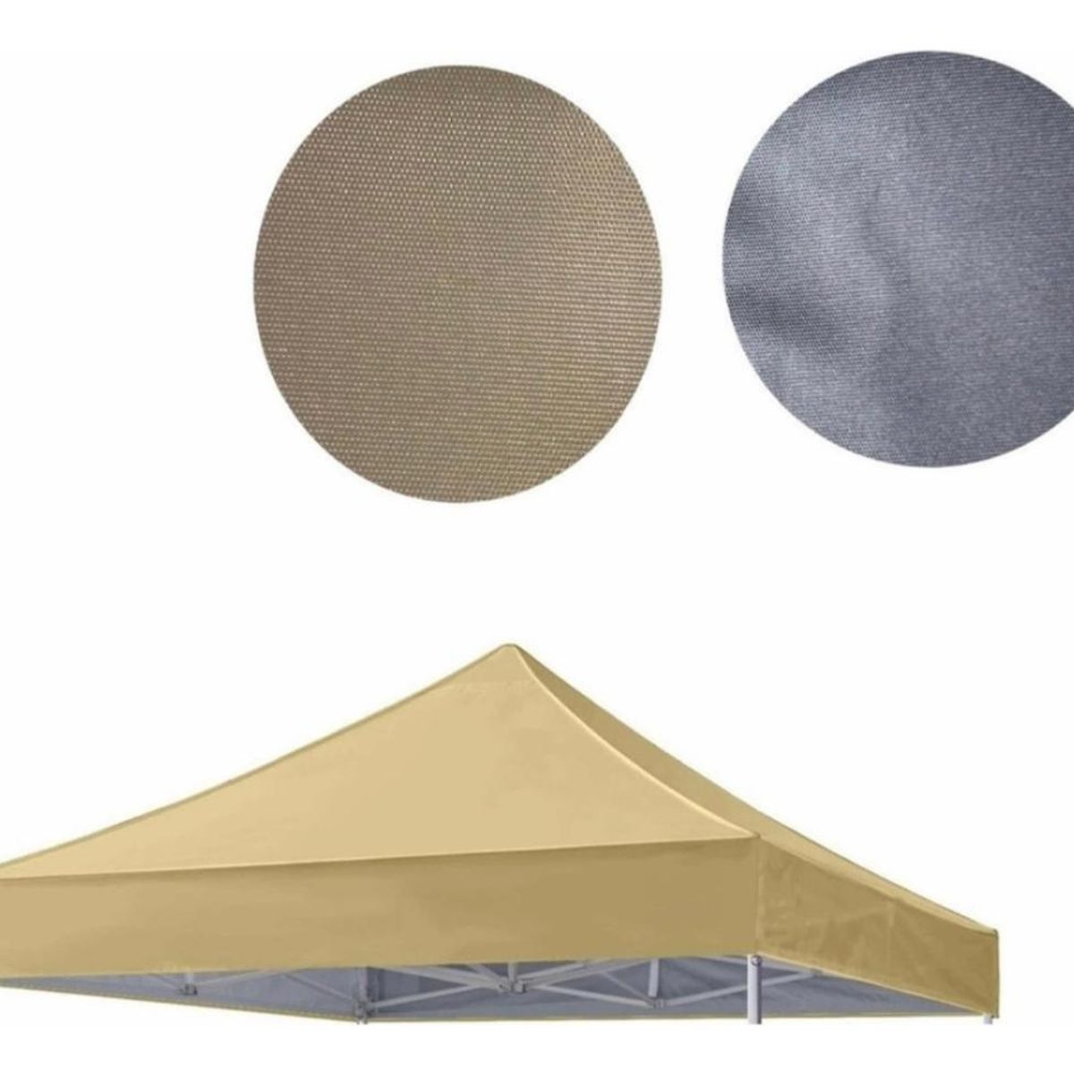 GENERICO - Carpa Toldo Beige 3x3 con Filtro UV Repuesto de Techo