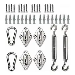GENERICO - Kit de Anclaje de Acero Inoxidable para Toldo Vela