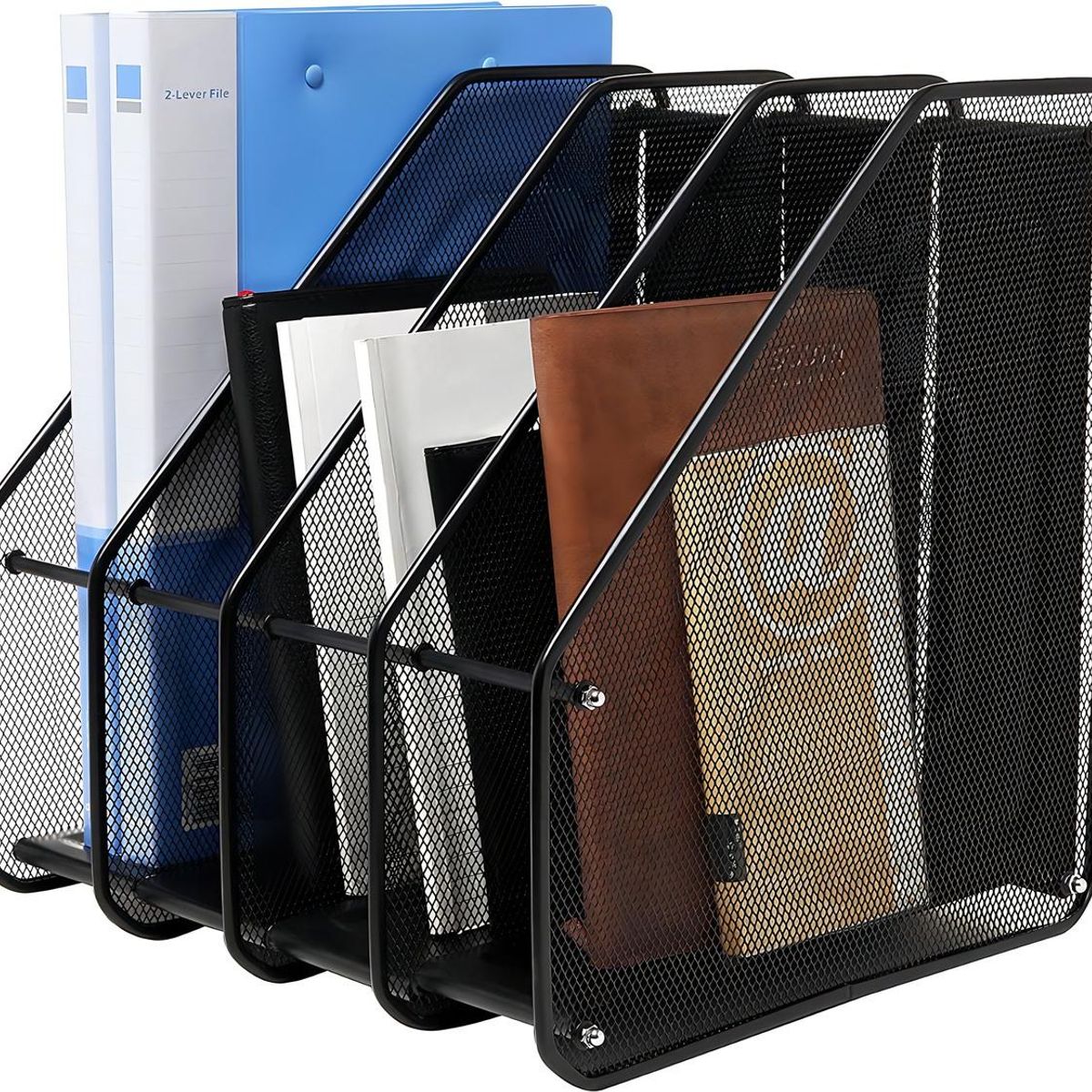 GENERICO - Organizador de Escritorio Vertical Metalico de 4 Niveles