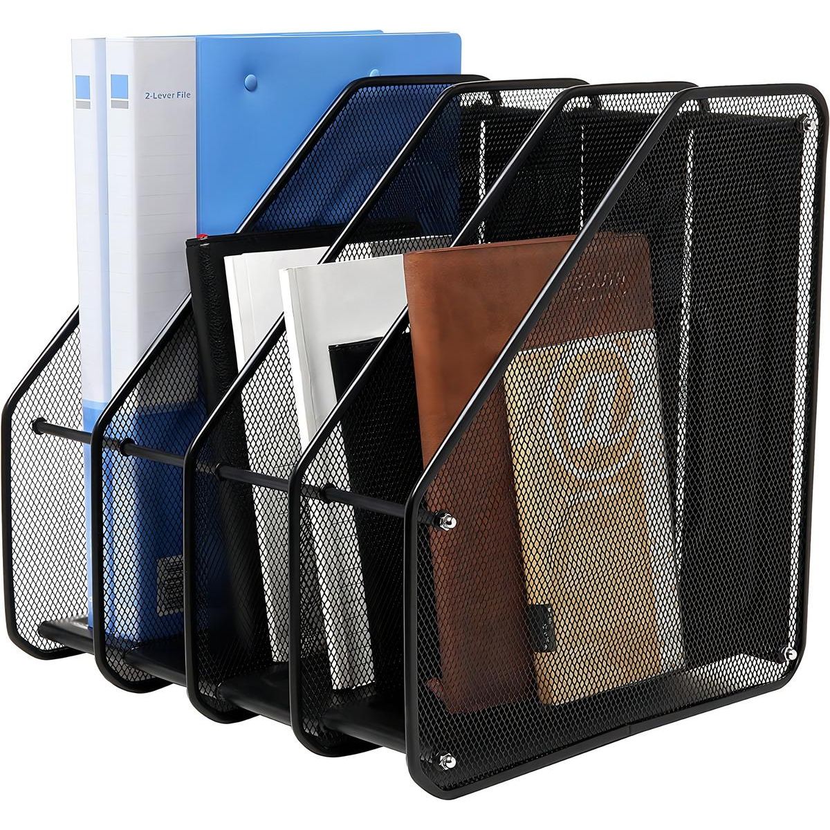 GENERICO - Organizador de Escritorio Vertical Metalico de 4 Niveles