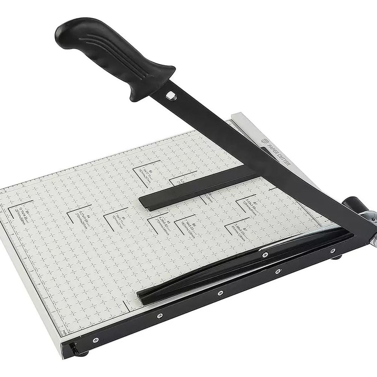 GENERICO - Cortadora de Papel B4 Guillotina con Palanca Blanco