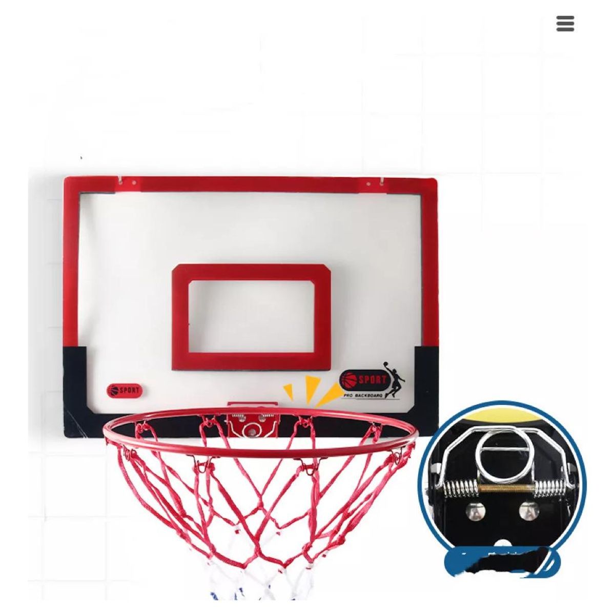 GENERICO - Tablero de Baloncesto Infantil con Aro y Pelota