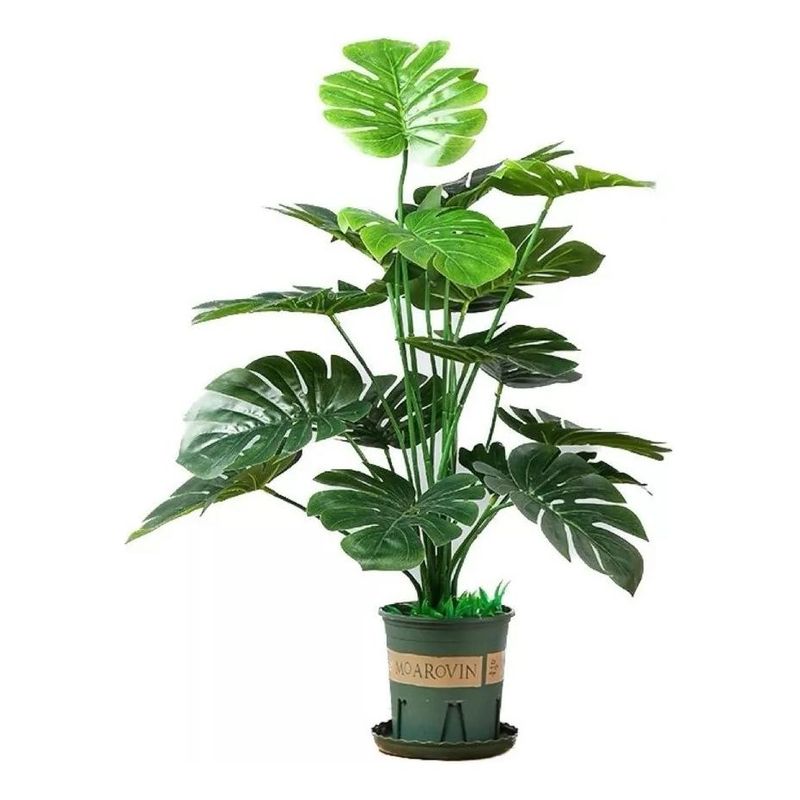 GENERICO - Árbol Artificial Tortuga Verde 70 cm con 18 Hojas