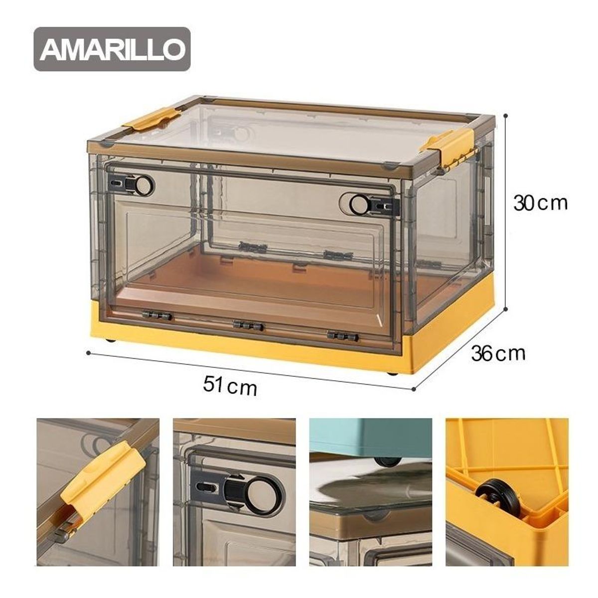 GENERICO - Caja Organizadora Plástica Multiuso con Ruedas y Tapa.