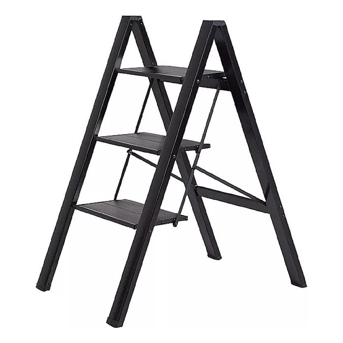 GENERICO - Escalera Plegable de Acero de 3 Escalones 150kg