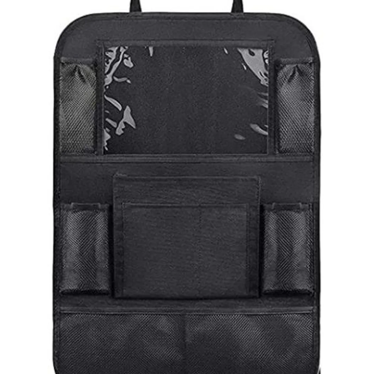 GENERICO - Pack de 2 Organizadores para Asiento de Auto de Tela Negra