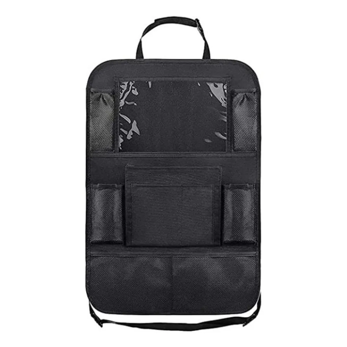GENERICO - Pack de 2 Organizadores para Asiento de Auto de Tela Negra