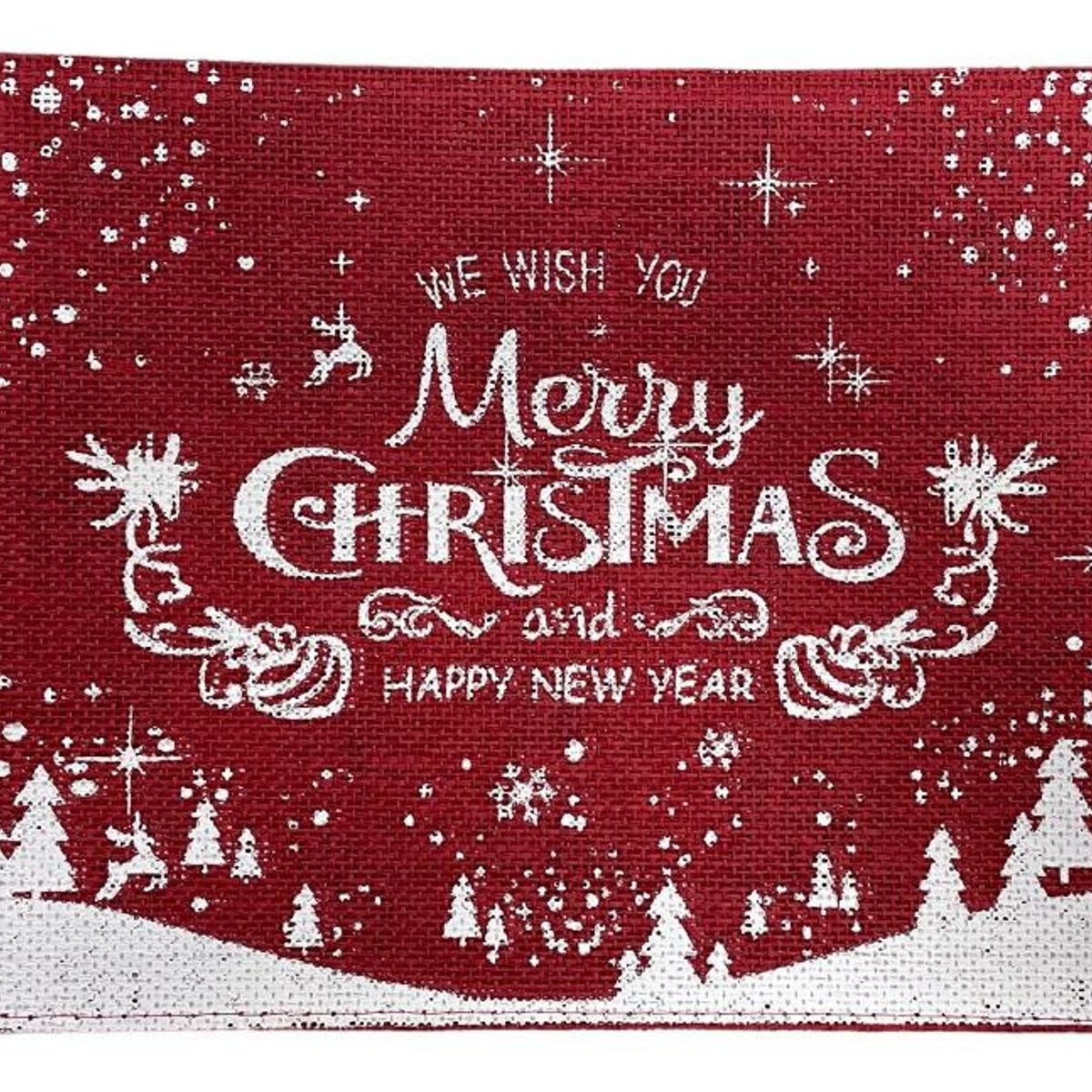 GENERICO - Set de 6 Individuales Rectangulares para Mesa Navidad.