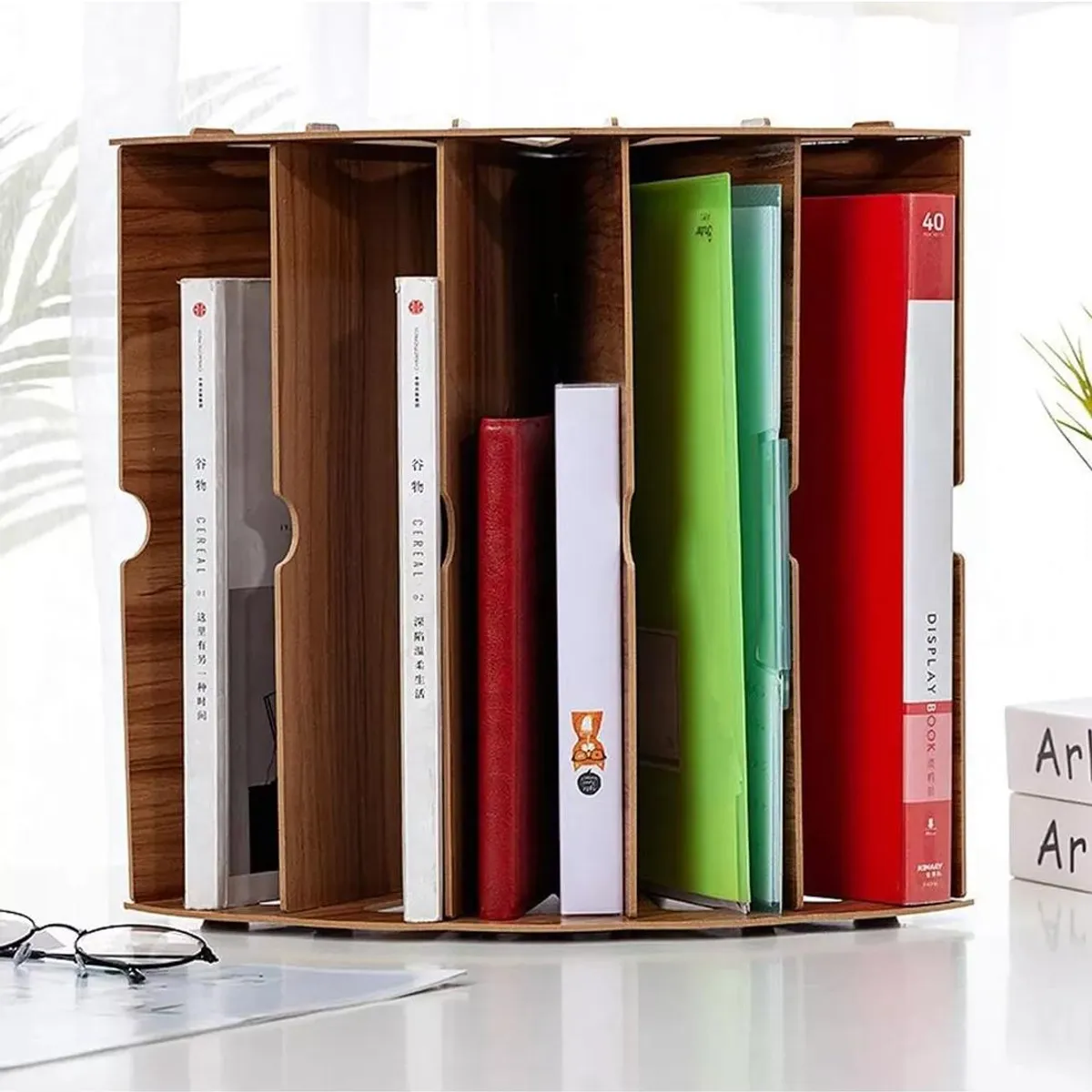 GENERICO - Estante de Madera Organizador para Escritorio y Archivos