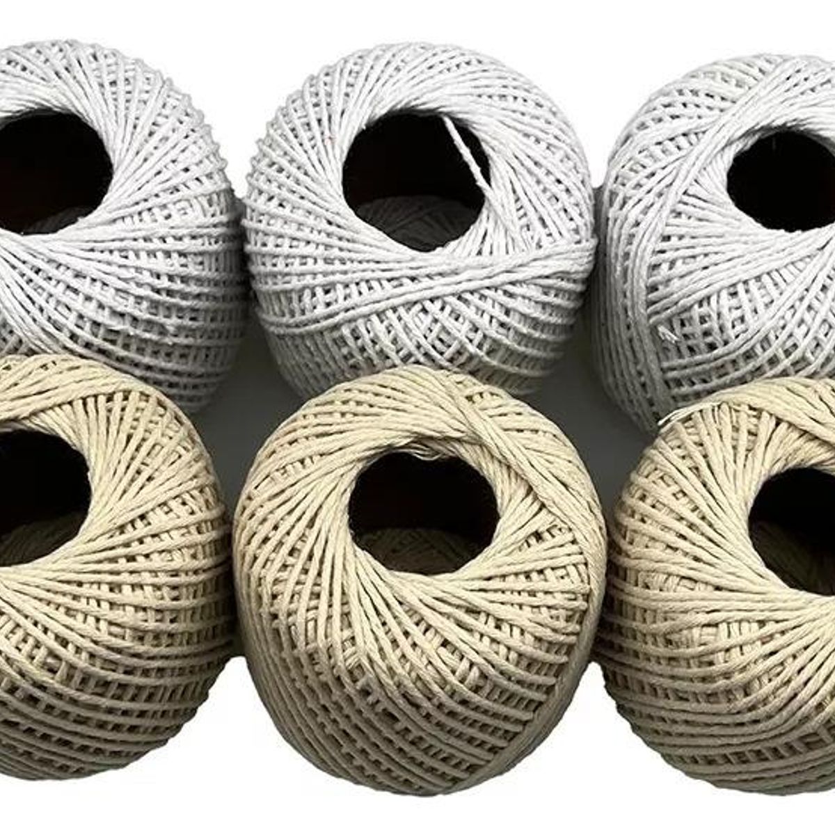 GENERICO - Ovillo de Cuerda de Yute Orgánico 1mm Pack de 6