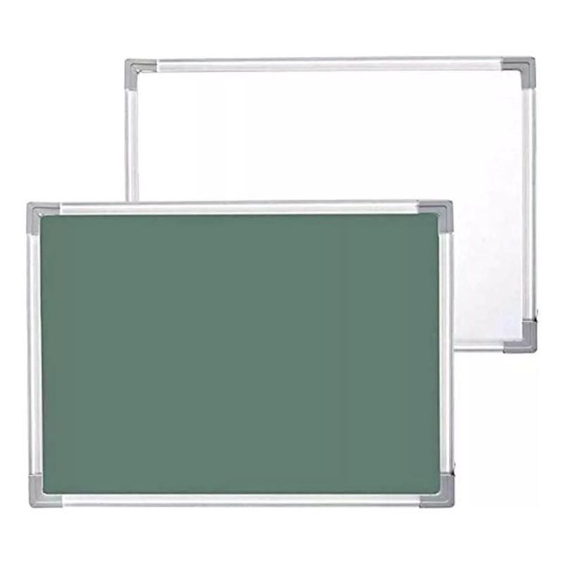 GENERICO - Pizarra Magnética Doble Cara 60x90 cm con Marco de Aluminio