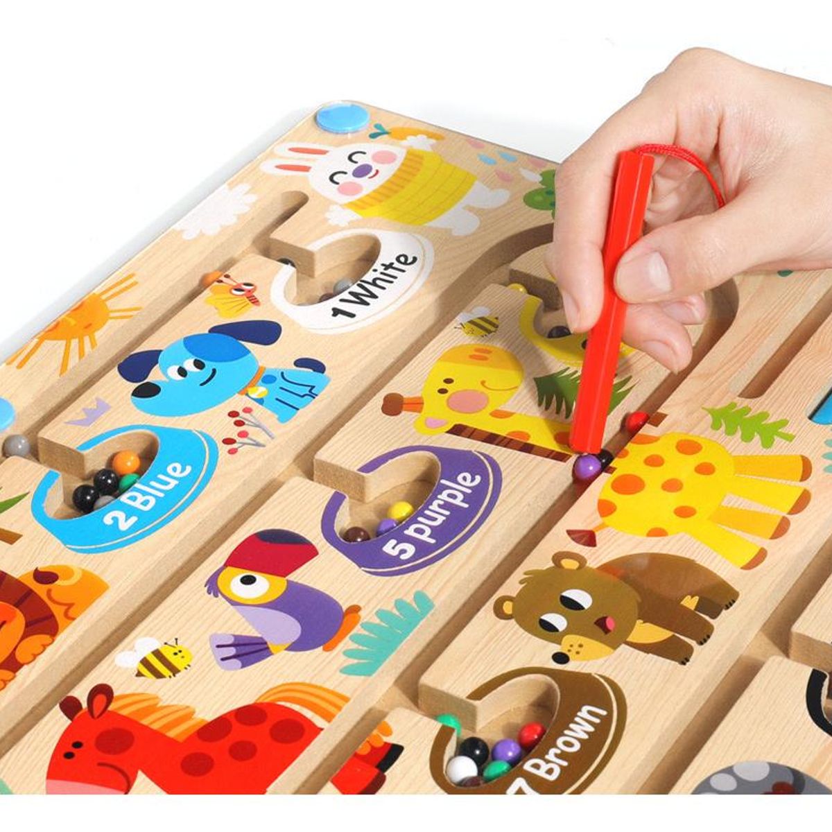 GENERICO - Juego Didáctico Montessori para Colores y Motoras