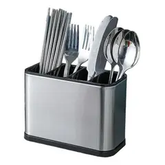 GENERICO - Escurridor de Cubiertos de Acero Inoxidable con 4 Compartimentos