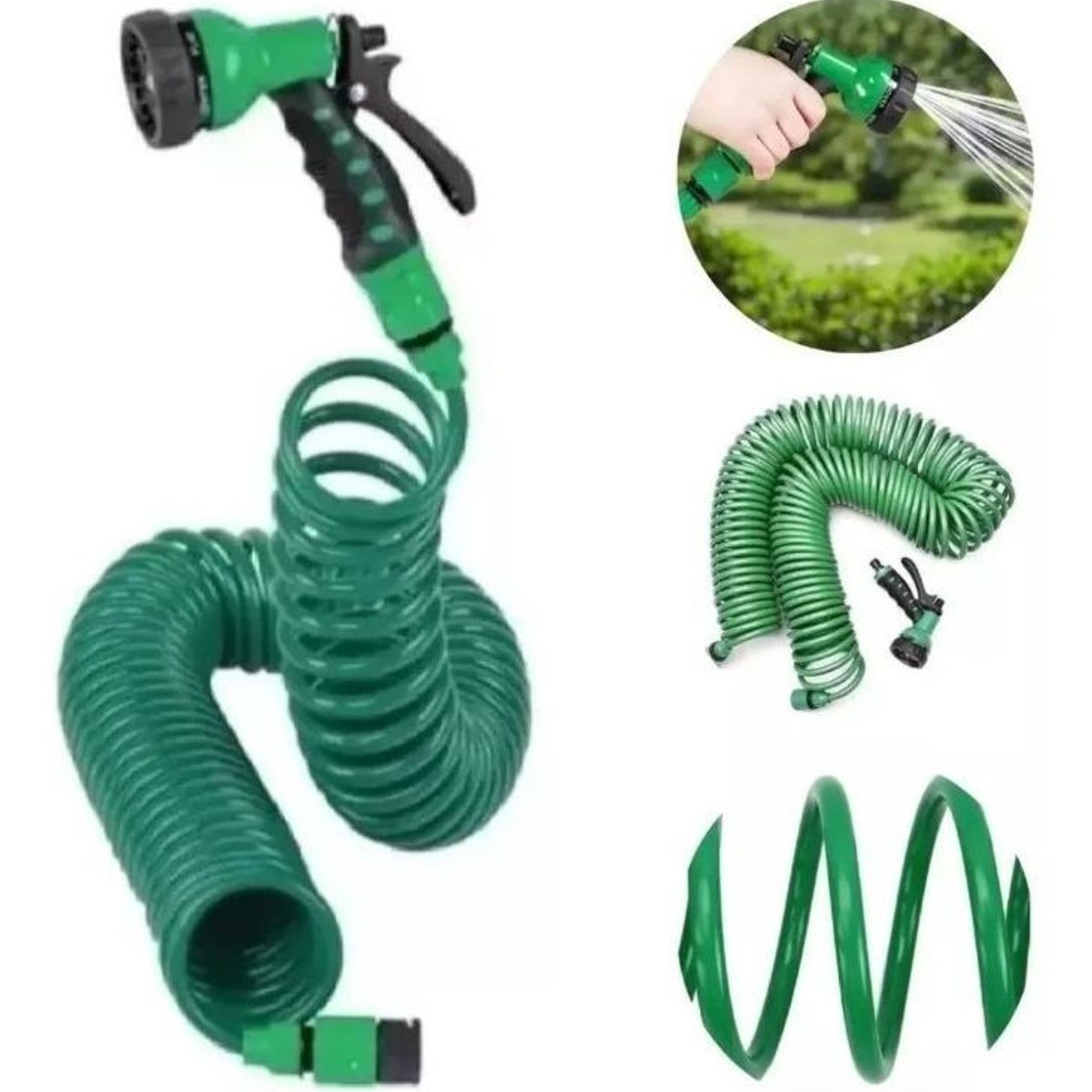 GENERICO - Manguera Expandible 30 Metros Antienredo para Jardín Verde
