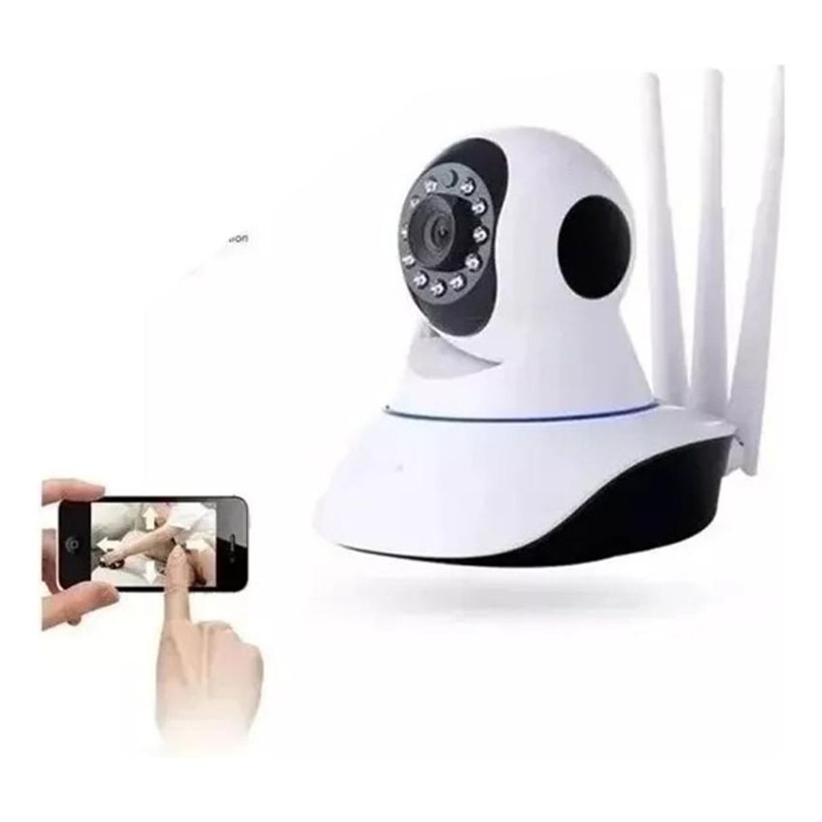 GENERICO - Cámara IP WiFi HD 720p Domo Rotación 360° y Visión Nocturna