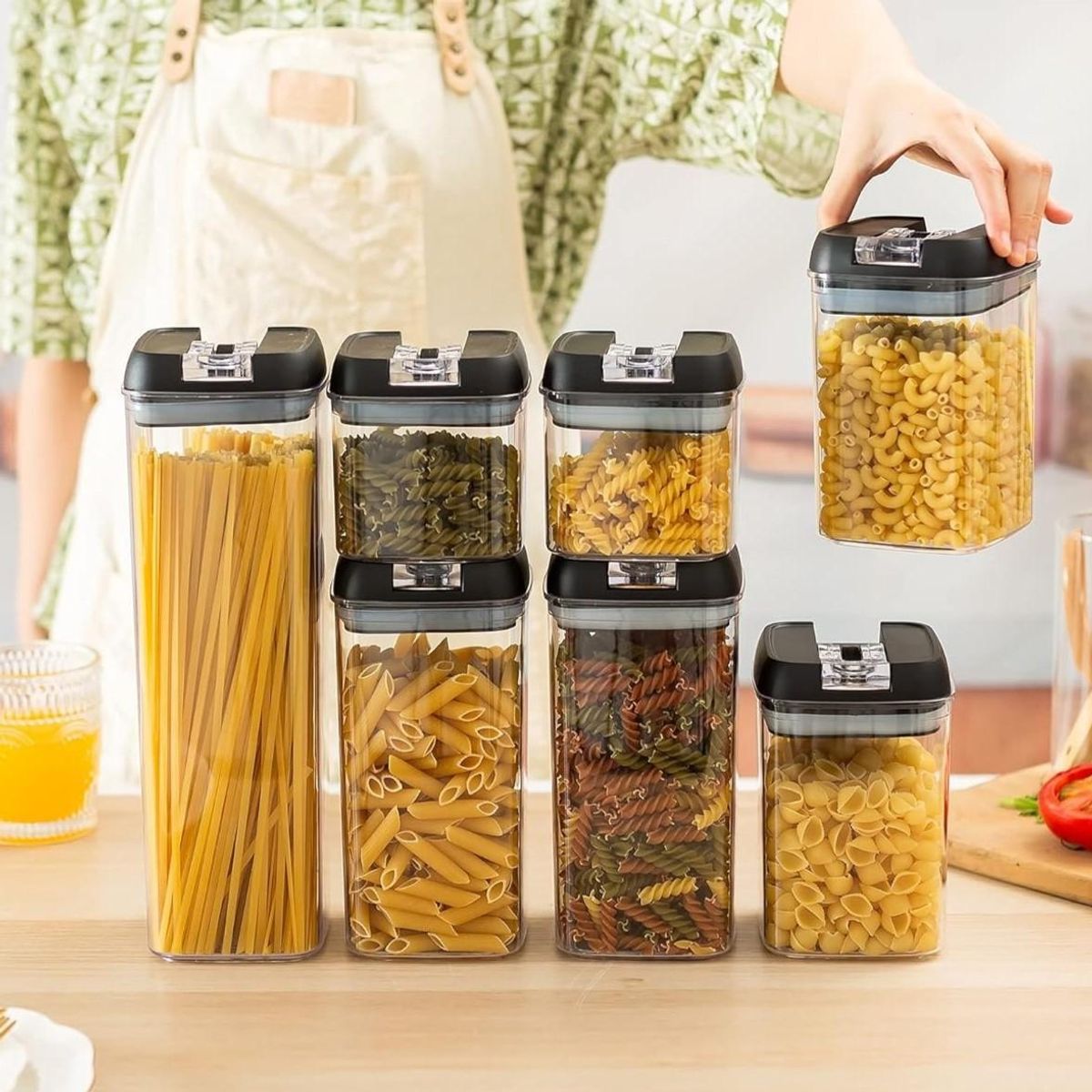 GENERICO - Set de 7 Contenedores Herméticos de Plástico para Alimentos