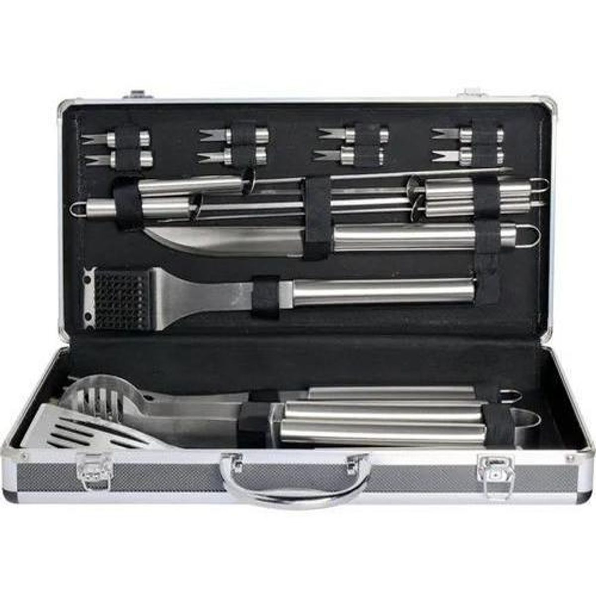 GENERICO - Kit Completo de Herramientas para Parrilla - 18 Piezas