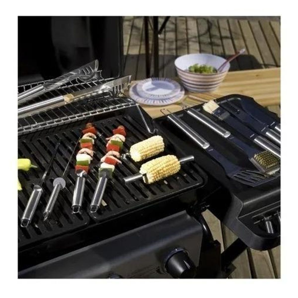 GENERICO - Kit Completo de Herramientas para Parrilla - 18 Piezas