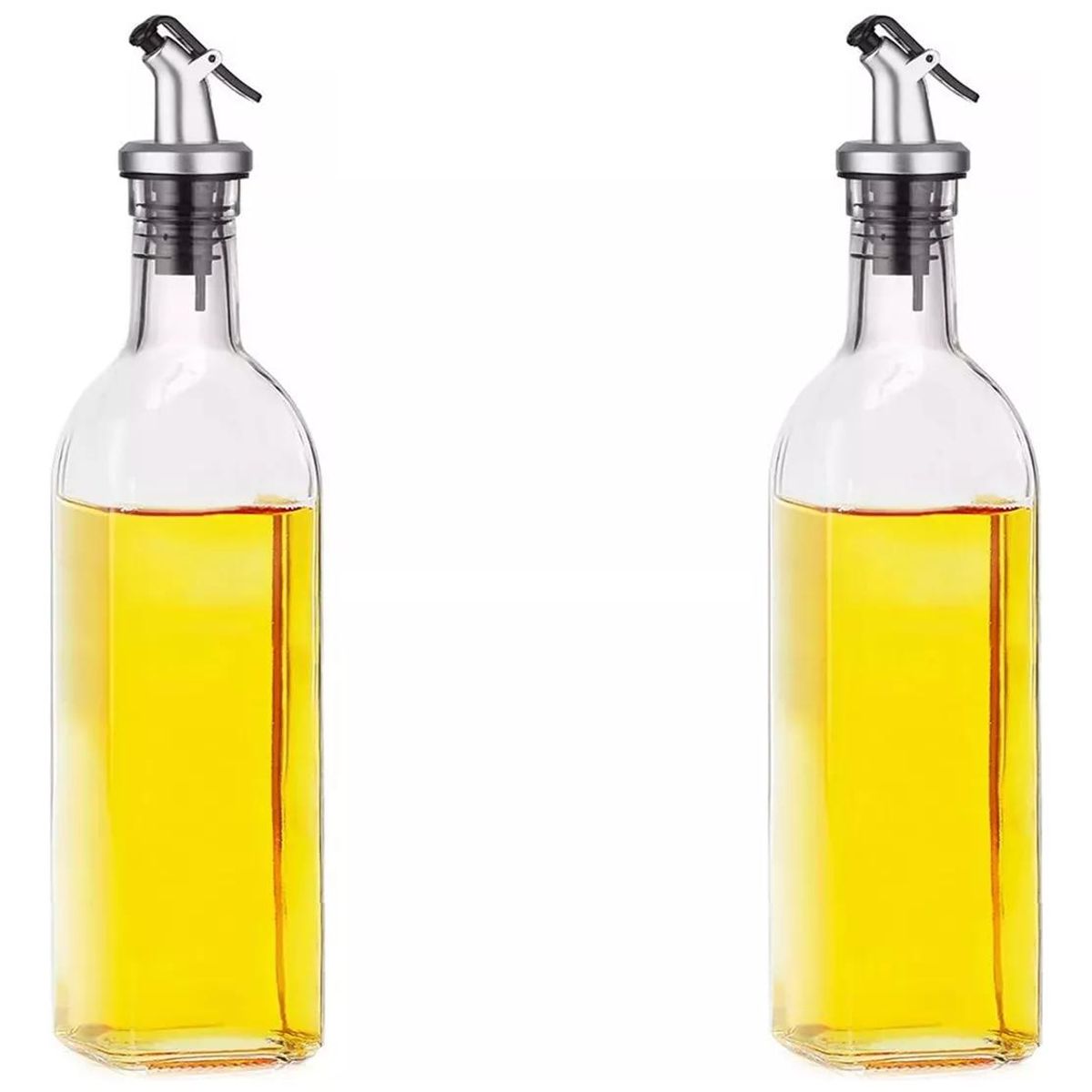 GENERICO - Set de 4 Dispensadores de Condimentos y Aceitero de Vidrio