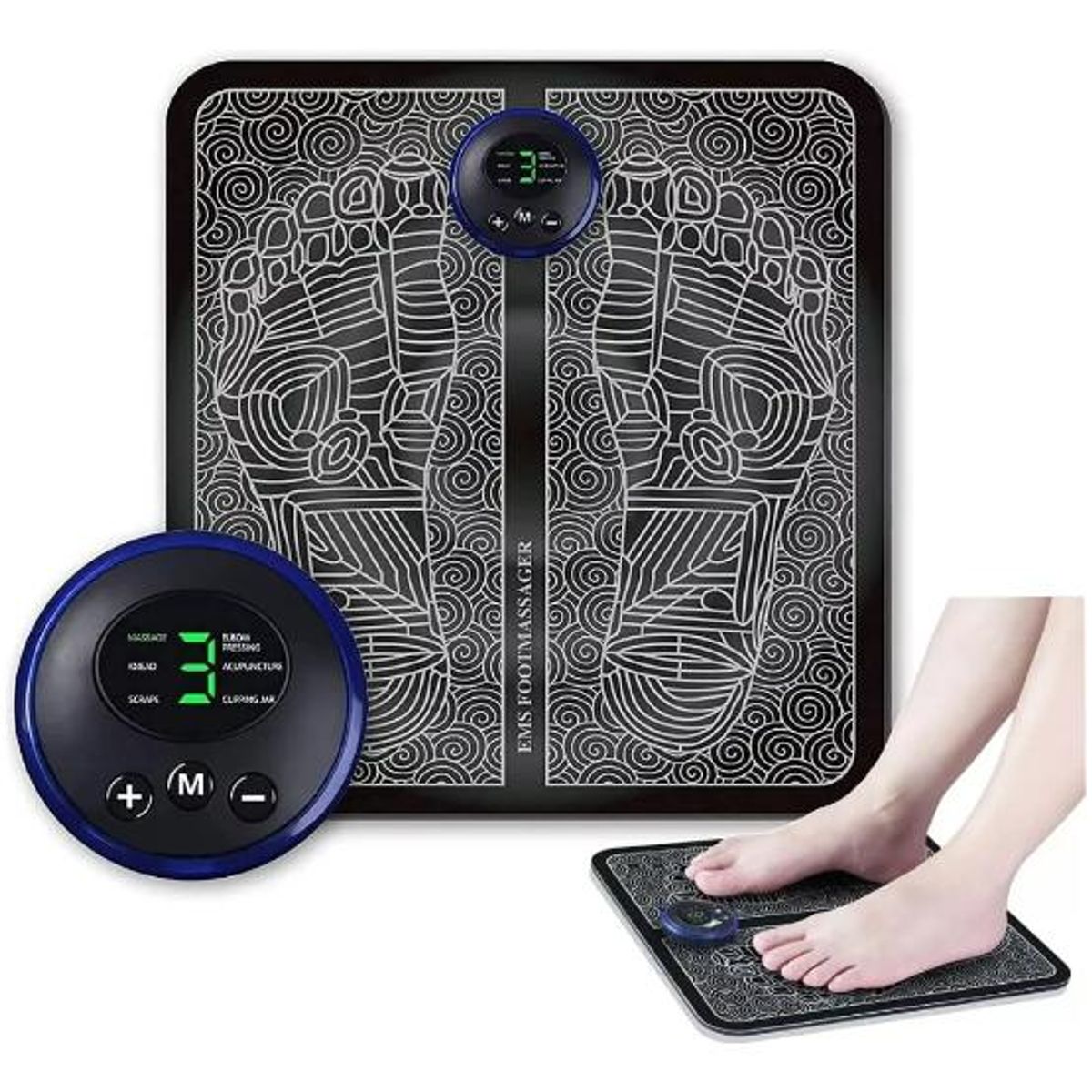 GENERICO - Masajeador Electrónico de Pies Plegable con EMS