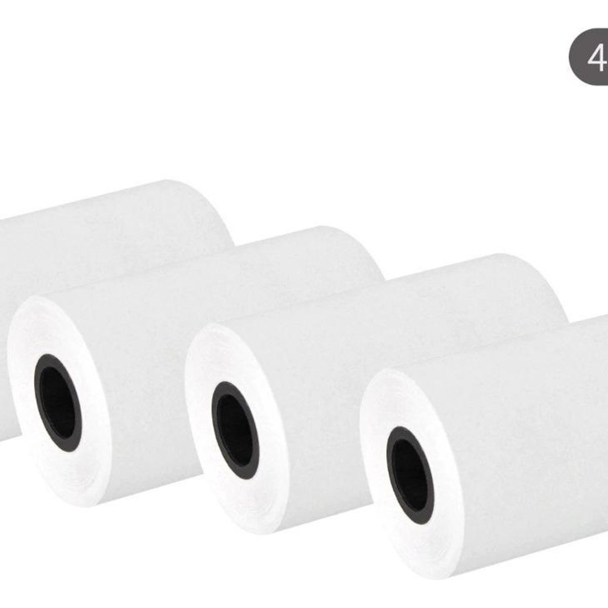 GENERICO - Pack de 4 Rollos de Papel Térmico para Impresora 58mm