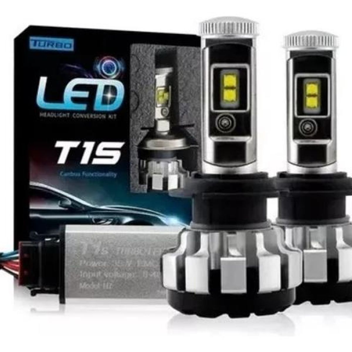 GENERICO - Kit de Ampolletas Turbo LED H7 T1S Chip Canbus