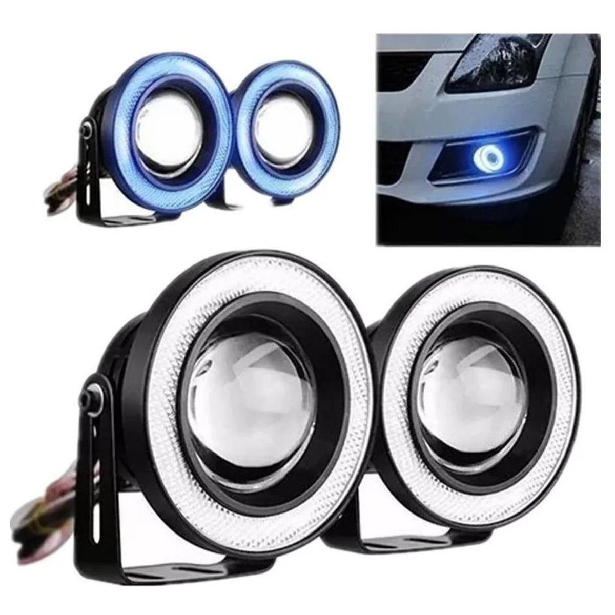 GENERICO - Focos LED Neblinero Ojos de Ángel 30W Luz Blanca