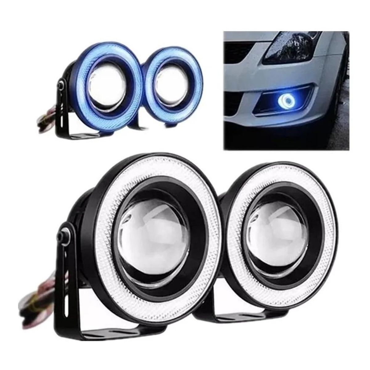 GENERICO - Focos LED Neblinero Ojos de Ángel 30W Luz Blanca