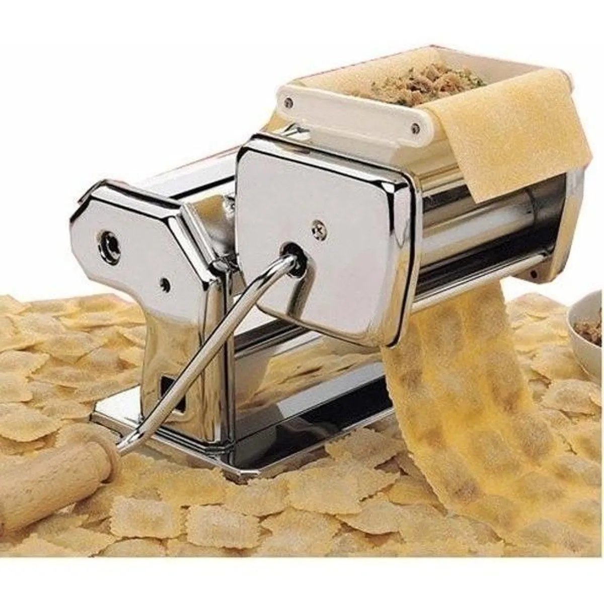 GENERICO - Máquina 3 en 1 para Ravioles y Tallarines de Acero Inoxidable