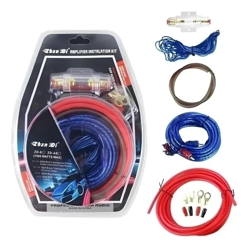 GENERICO - Kit de Cables para Amplificador Subwoofer 1500W - 5m