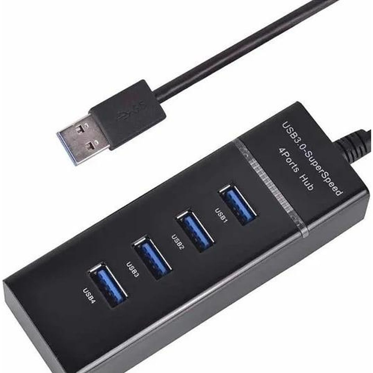 GENERICO - Hub USB 30 con 4 Puertos y Cable de 10 cm