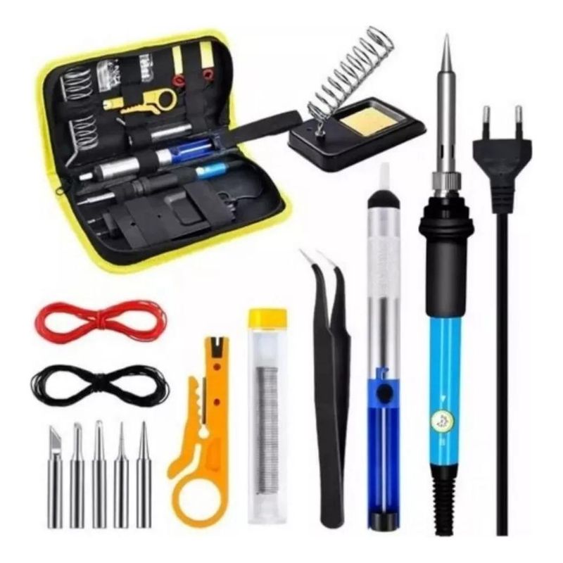GENERICO - Kit Completo de Cautín de Soldadura 60W Regulable