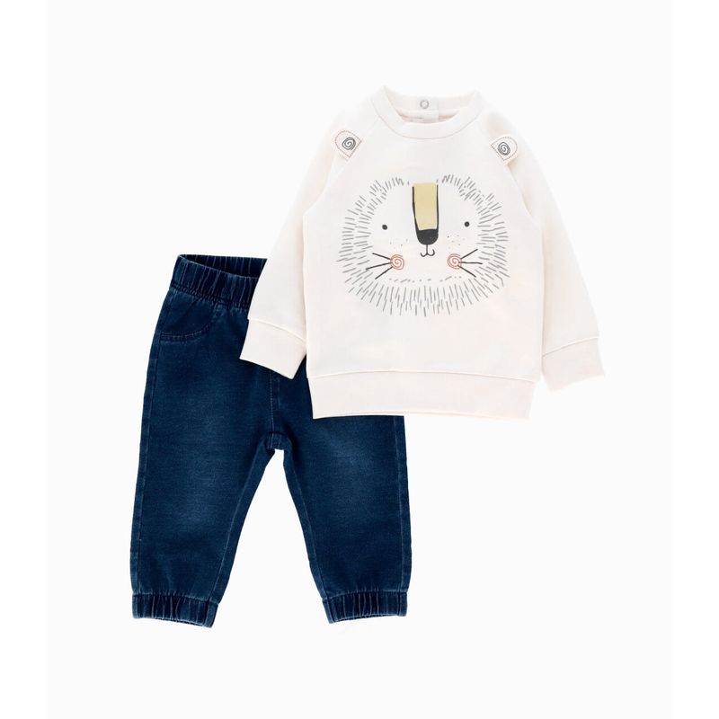 4KIDS - Conjunto recién nacido león blanco 4 Kids