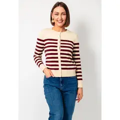 TOMMY HILFIGER - Cárdigan Con Cuello Redondo Multicolor