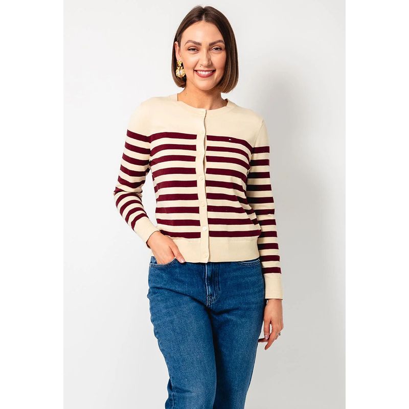 TOMMY HILFIGER - Cárdigan Con Cuello Redondo Multicolor Tommy Hilfiger