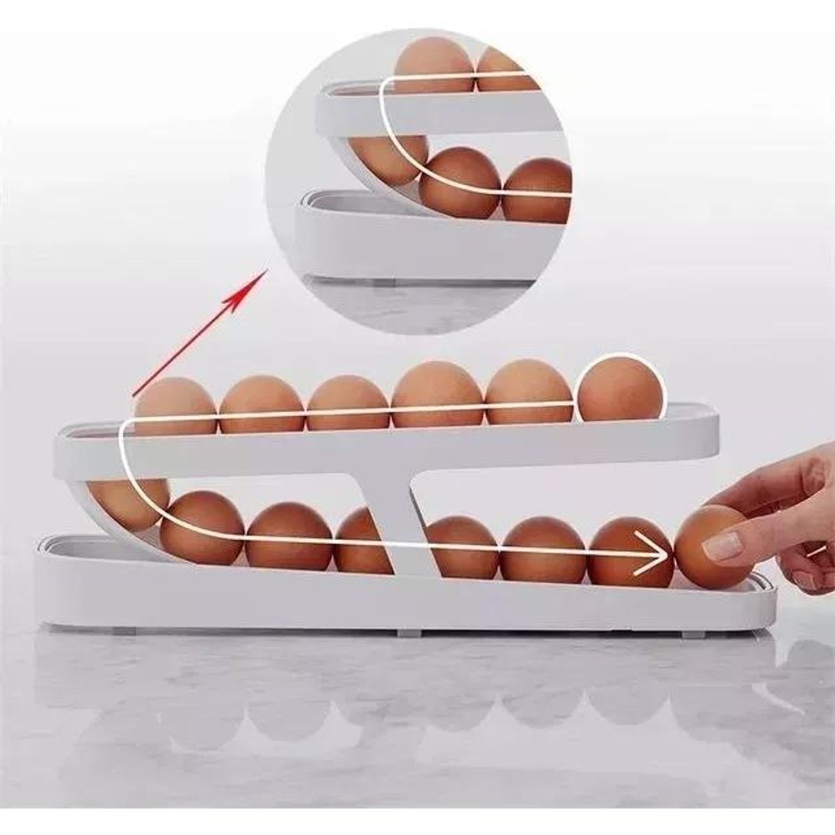 GENERICO - Kit de 3 Organizadores para Huevos y Especias