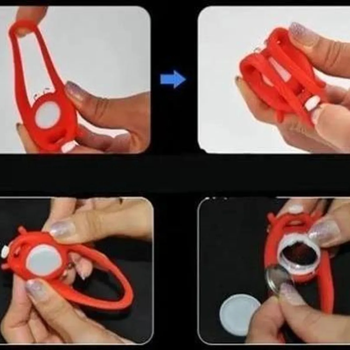 GENERICO - Pack de 2 Luces LED para Bicicleta de Silicona