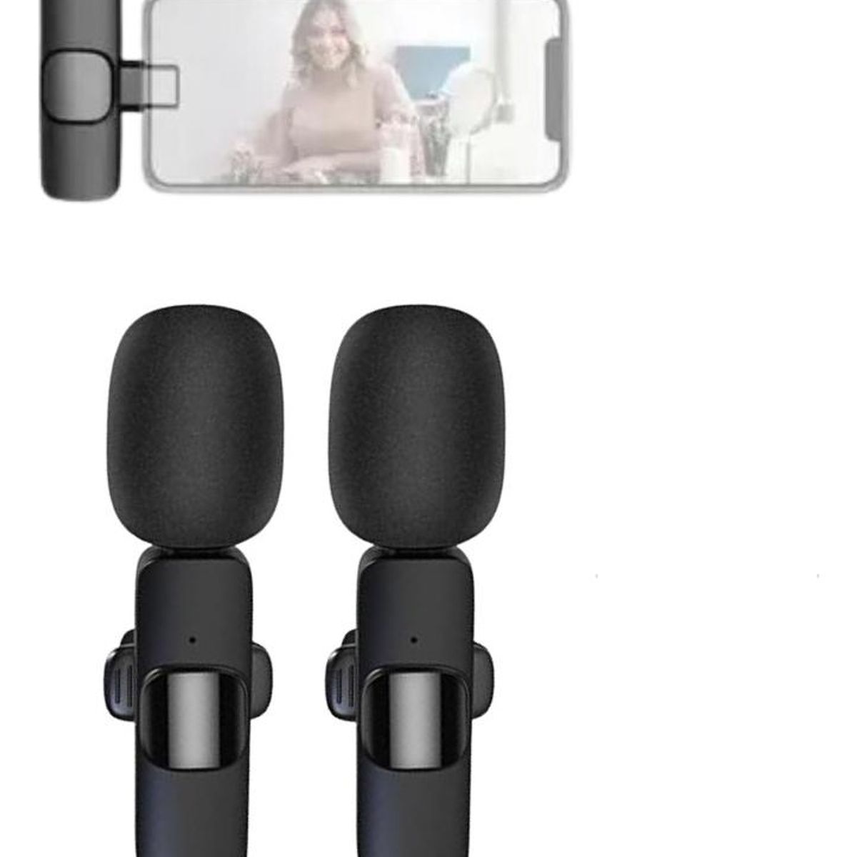 GENERICO - Micrófono Inalámbrico Lavalier Tipo C para Grabación y Streaming