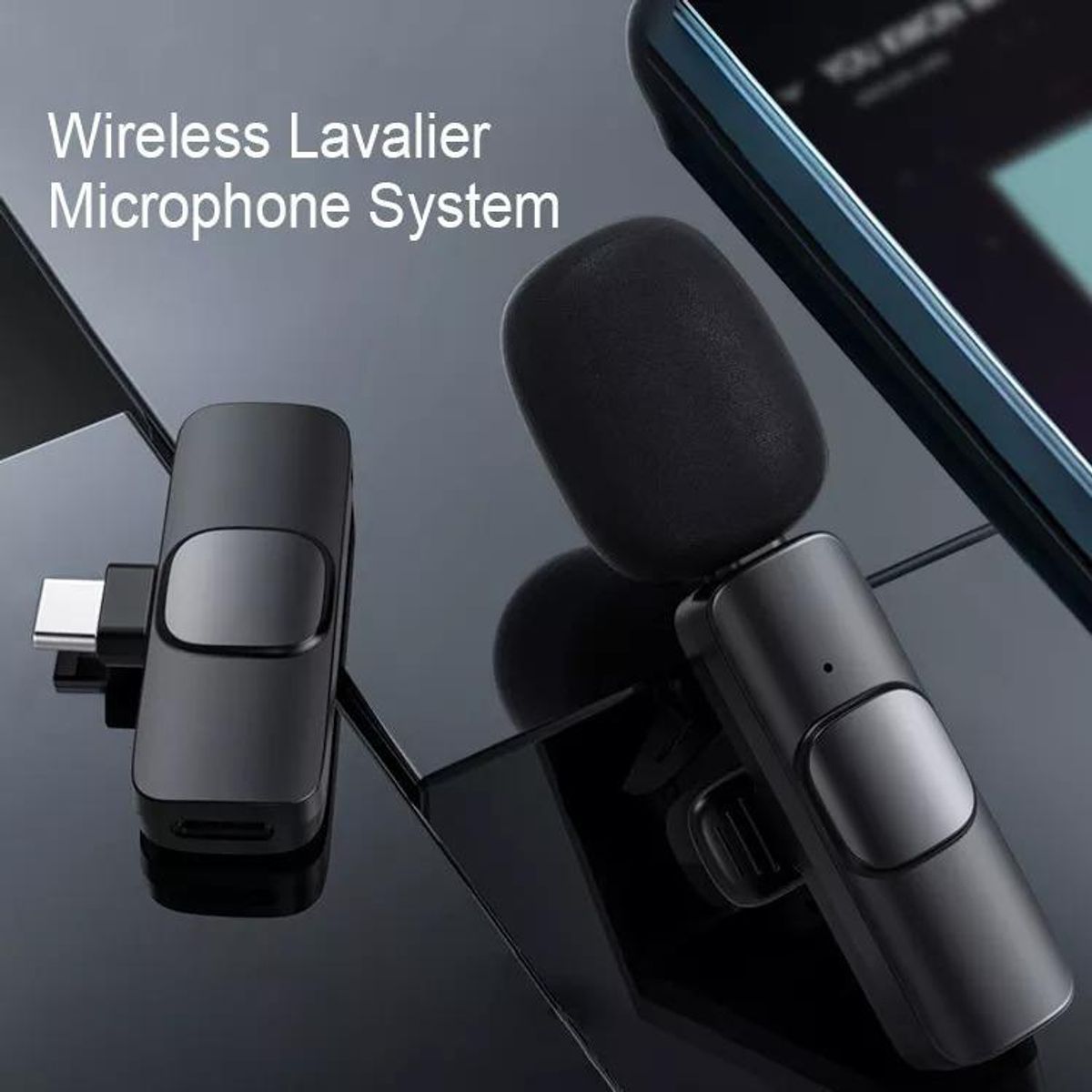 GENERICO - Micrófono Inalámbrico Lavalier Tipo C para Grabación y Streaming