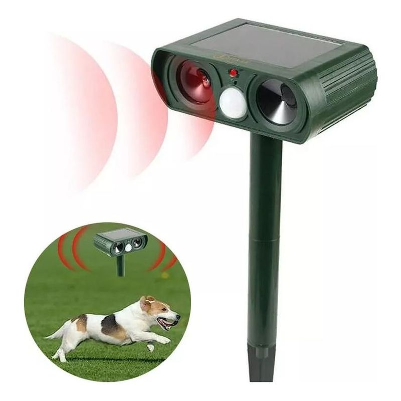 GENERICO - Repelente Ultrasónico Solar para Jardín y Mascotas