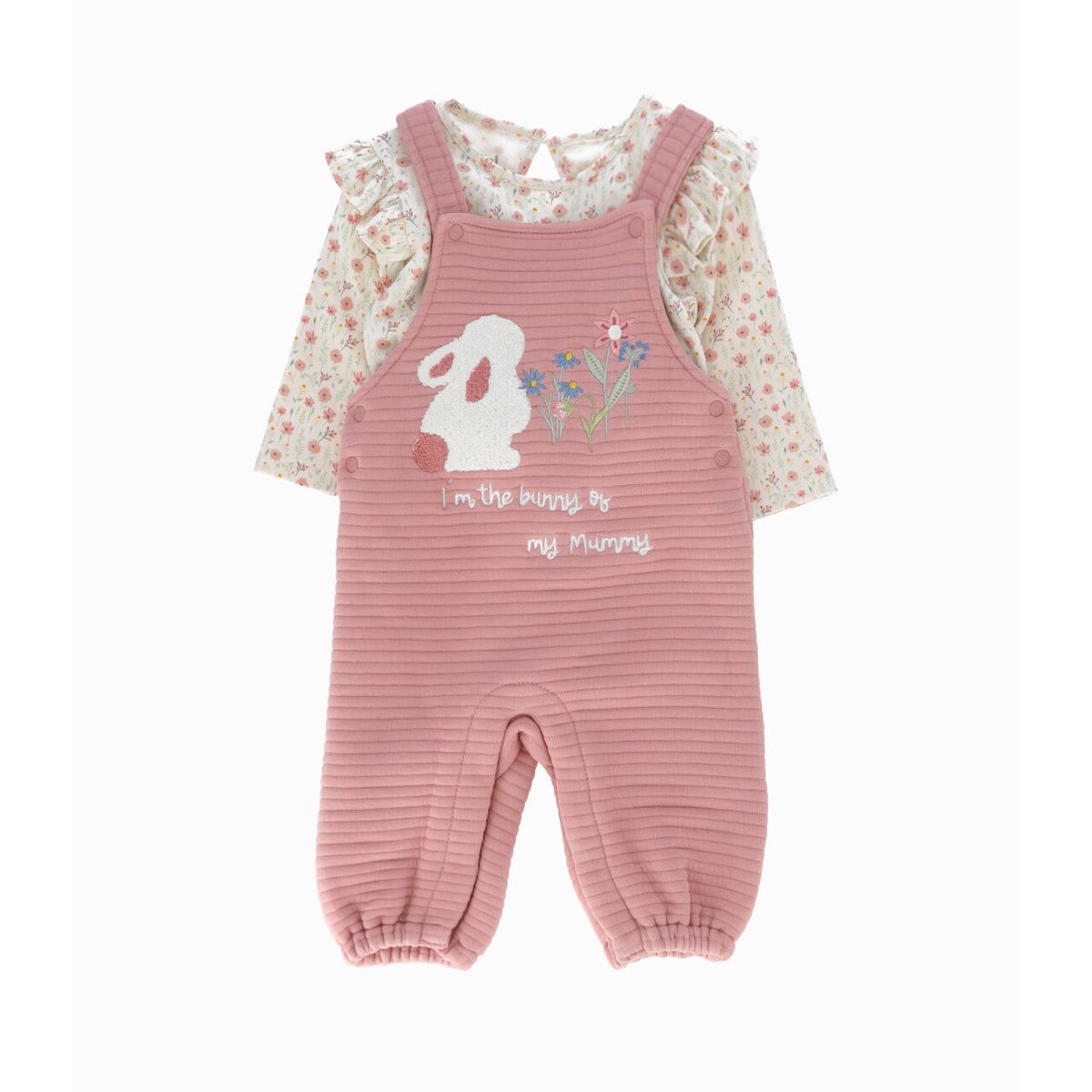 4KIDS - Jardinera recién nacida con conejo rosado 4 Kids