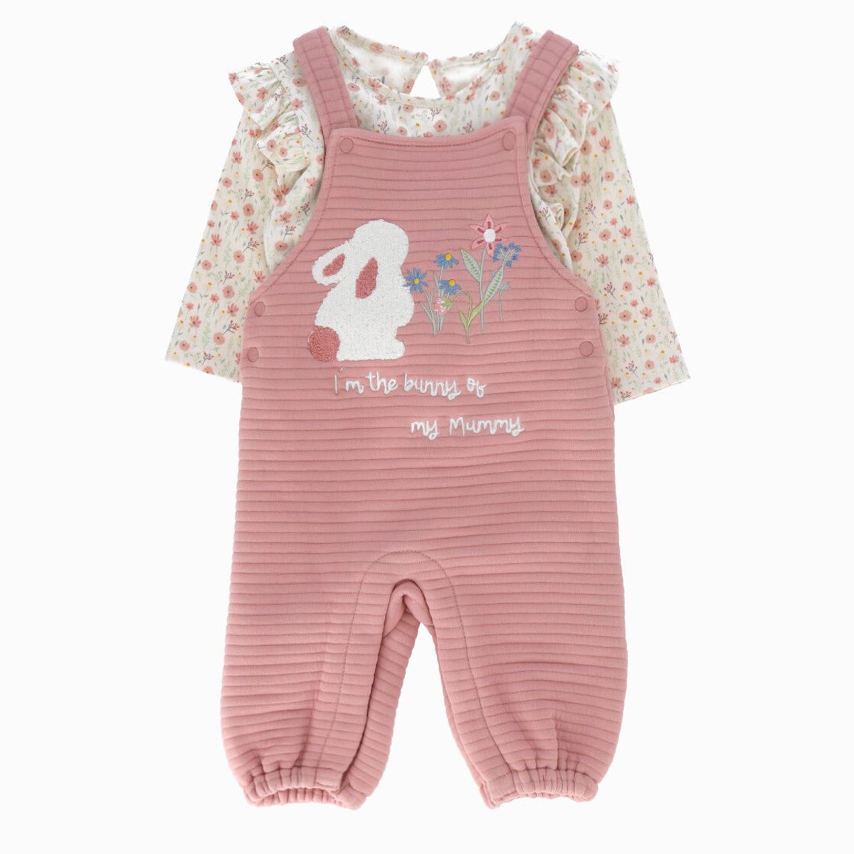 4KIDS - Jardinera recién nacida con conejo rosado 4 Kids